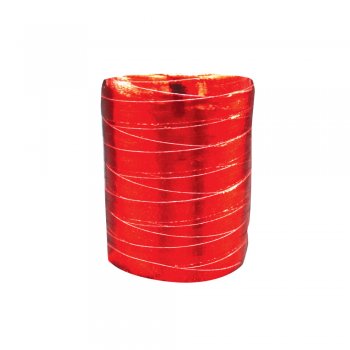 FITILHO DECORATIVO METALIZADO LISO 5mm X 50m Caixa 12 Rolos VERMELHO