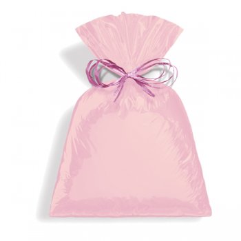SACO PEROLIZADO PRESENTE LISO 20cm x 29cm Pacote 50 Peças ROSA