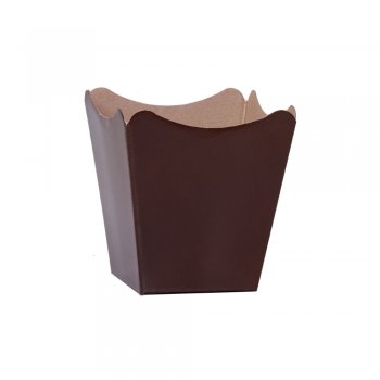 CACHEPOT PAPER . LISO Pote 11 (11cm x 11cm x 9cm) Pacote 10 Peças MARROM