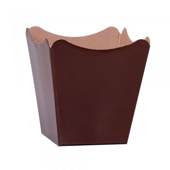 CACHEPOT PAPER . LISO Pote 15 (16cm x 17cm x 11cm) Pacote 10 Peças MARROM