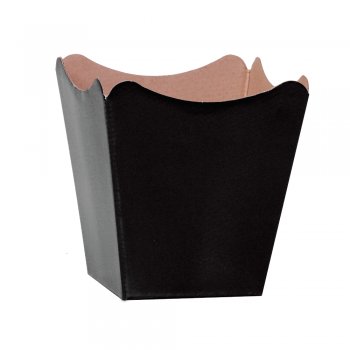 CACHEPOT PAPER . CD LISO Pote 15 (16cm x 17cm x 11cm) Pacote 10 Peças PRETO