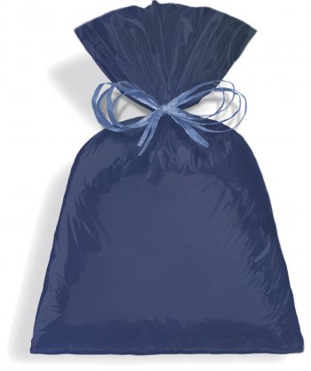 SACO PEROLIZADO PRESENTE DENIN 25cm x 35cm Pacote 50 Folhas AZUL