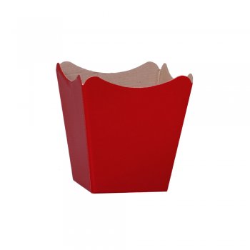 CACHEPOT PAPER . LISO Pote 11 (11cm x 11cm x 9cm) Pacote 10 Peças VERMELHO ESCARLATE