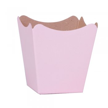 CACHEPOT PAPER . LISO Pote 15 (16cm x 17cm x 11cm) Pacote 10 Peças ROSA QUARTZ