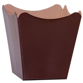 CACHEPOT PAPER . LISO Pote 17 (18,5cm x 12cm x 22,5cm) Pacote 10 Peças MARROM