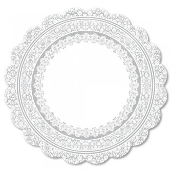 POLI REDONDO RENDA Ø 48cm Pacote 50 Folhas BRANCO
