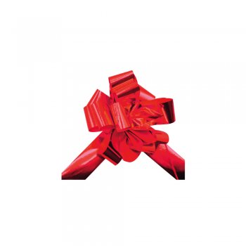 LAÇO FÁCIL METALIZADO PLUS . 31mm x 1,34m Pacote 20 Peças VERMELHO