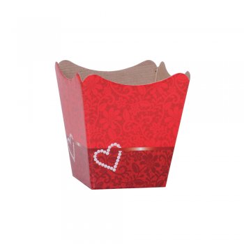 CACHEPOT PAPER . RENDA Pote 11 (11cm x 11cm x 9cm) Pacote 10 Peças VERMELHO