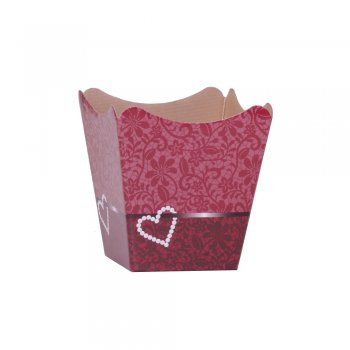 CACHEPOT PAPER . RENDA Pote 11 (11cm x 11cm x 9cm) Pacote 10 Peças BORGONHA