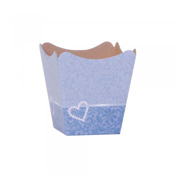 CACHEPOT PAPER . RENDA Pote 11 (11cm x 11cm x 9cm) Pacote 10 Peças AZUL