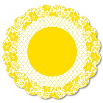 POLI REDONDO GABY Ø 48cm Pacote 50 Folhas AMARELO