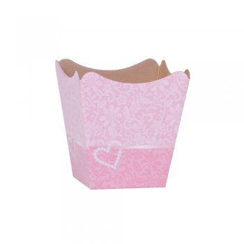 CACHEPOT PAPER . RENDA Pote 11 (11cm x 11cm x 9cm) Pacote 10 Peças ROSA