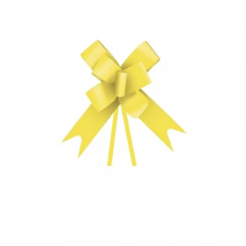 LAÇO FÁCIL LISO . 16mm x 39cm Pacote 10 Peças AMARELO
