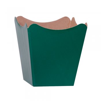 CACHEPOT PAPER . LISO Pote 15 (16cm x 17cm x 11cm) Pacote 10 Peças VERDE ESCURO