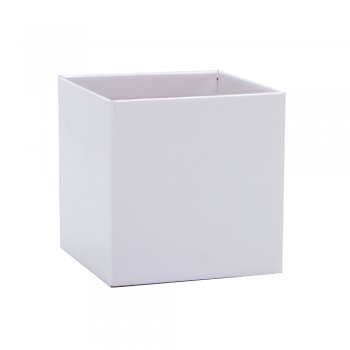 CACHEPOT PAPER QUADRADO LISO Pote 15 (15cm x 15cm x 15cm) Pacote 10 Peças BRANCO