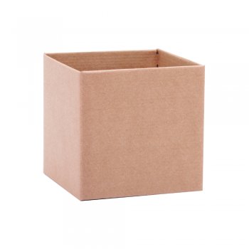 CACHEPOT PAPER QUADRADO LISO Pote 15 (15cm x 15cm x 15cm) Pacote 10 Peças KRAFT