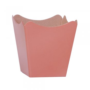 CACHEPOT PAPER . LISO Pote 15 (16cm x 17cm x 11cm) Pacote 10 Peças ROSE GOLD