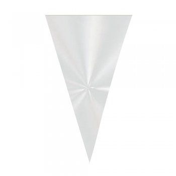 CONE FESTA TRANSPARENTE INCOLOR . 18cm x 30cm Pacote 50 Peças .