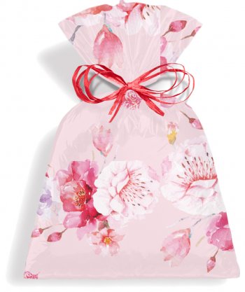 SACO PEROLIZADO PRESENTE FIORELLA 60cm x 89cm Pacote 50 Peças .