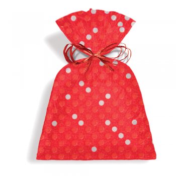 SACO METALIZADO PRESENTE MULTI POÁ 35cm x 59cm Pacote 50 Peças VERMELHO