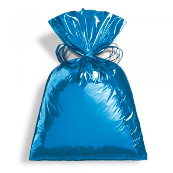 SACO METALIZADO PRESENTE LISO 20cm x 29cm Pacote 50 Peças AZUL