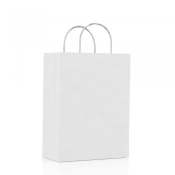 SACOLA KRAFT LISA . 17,5 X 8,5 X 21,5CM 10 PEÇAS BRANCA