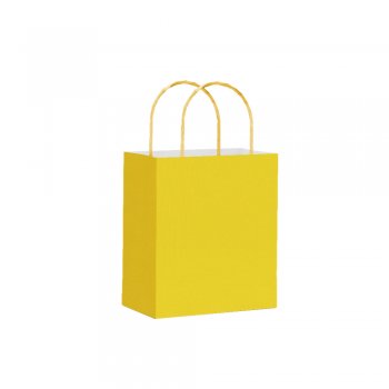 SACOLA KRAFT LISA . 13,5 X 16CM 10 PEÇAS AMARELA