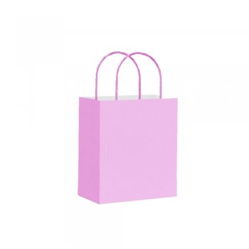 SACOLA KRAFT LISA . 13,5 X 16CM 10 PEÇAS ROSA CLARO