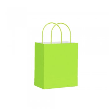 SACOLA KRAFT LISA . 13,5 X 16CM 10 PEÇAS VERDE LIMÃO