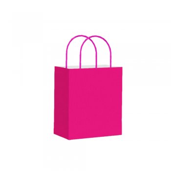 SACOLA KRAFT LISA . 17,5 X 8,5 X 21,5CM 10 PEÇAS PINK