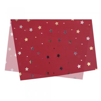 POLI SUJINHO DECORADO CONSTELAÇÃO 49cm x 69cm Pacote 50 Folhas .