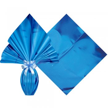 POLI METALIZADO PRATIC LISO 24cm x 24cm Pacote 25 Peças AZUL