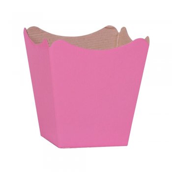 CACHEPOT PAPER . LISO Pote 15 (16cm x 17cm x 11cm) Pacote 10 Peças ROSÊ