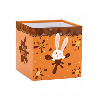 CACHEPOT PAPER QUADRADO CHOCOLATIER Pote 15 (15cm x 15cm x 15cm) Pacote 10 Peças .