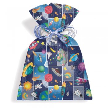 SACO PEROLIZADO PRESENTE ASTRONAUTA 60cm x 89cm Pacote 50 Peças .