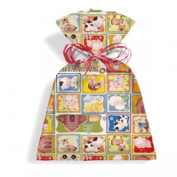SACO PEROLIZADO PRESENTE BABY FARM 45cm x 59cm Pacote 50 Peças .