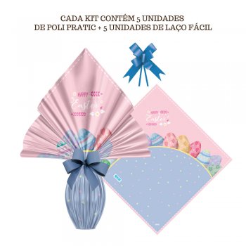 AUTOSSERVIÇO KIT PRATIC PÁSCOA DOCE 39cm x 39cm Conjunto 5 Peças .