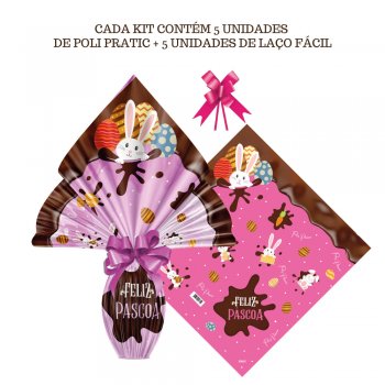 AUTOSSERVIÇO KIT PRATIC CHOCOLATIER 34cm x 34cm Conjunto 5 Peças ROSA