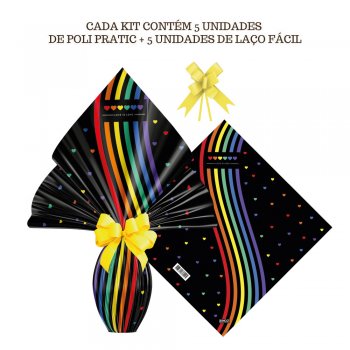 AUTOSSERVIÇO KIT PRATIC PRIDE 39cm x 39cm Conjunto 5 Peças .