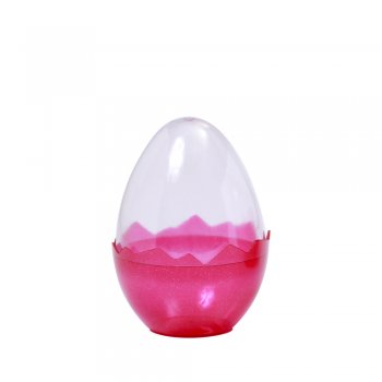 ACRÍLICO OVO . P 09X09X12CM 1 PEÇA ROSA