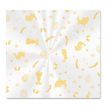 SACO TRANSPARENTE DECORADO CANDY 80cm x 89cm Pacote 25 Peças AMARELO