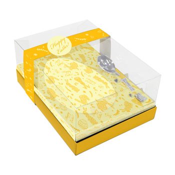 CAIXA OVO COLHER DESMONTADA CANDY 5 PEÇAS 500g AMARELA