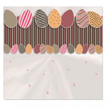 SACO TRANSPARENTE DECORADO OVOS DE CHOCOLATE 80cm x 89cm Pacote 25 Peças .