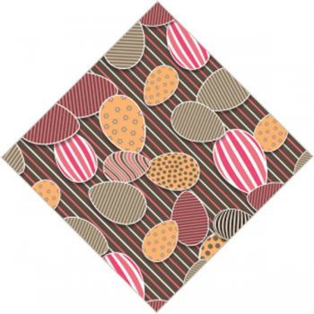 POLI METALIZADO PRATIC OVOS DE CHOCOLATE 34cm x 34cm Pacote 25 Peças .
