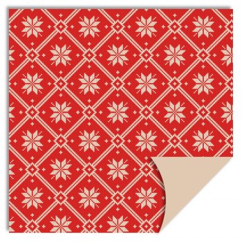 PAPEL KRAFT DECORADO TRICOT 70cm x 69cm Pacote 25 Folhas .