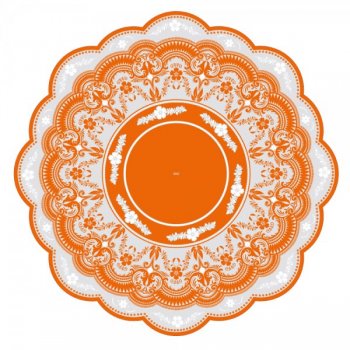 POLI REDONDO ÁRIA Ø 48cm Pacote 50 Folhas LARANJA
