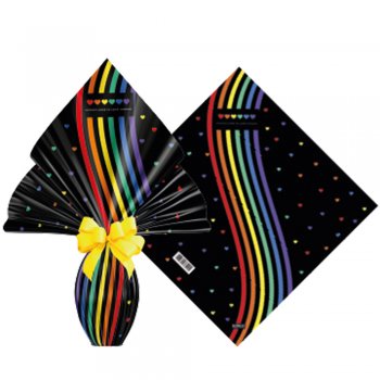 POLI METALIZADO PRATIC PRIDE 24cm x 24cm Pacote 25 Peças .