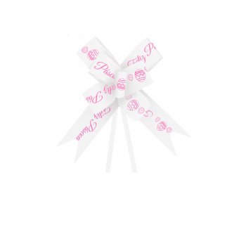 LAÇO FÁCIL . FELIZ PÁSCOA 30mm x 51cm Pacote 10 Peças ROSA