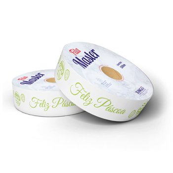 FITA MASTER DECORADA FELIZ PÁSCOA 32mm X 50m 1 Rolo VERDE