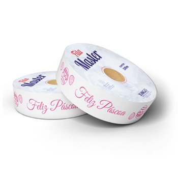 FITA MASTER DECORADA FELIZ PÁSCOA 32mm X 50m 1 Rolo ROSA